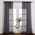 Nicetown Living Room Sheer Curtains 108 Inch Long, Eyelet Top Voile Textured Hazy Sheer Draperies Privacy With Light Penetration