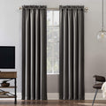 Sun Zero Oslo Theater Grade Extreme Total Blackout Rod Pocket Curtain Panel, 52 x 95, Gray