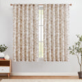 Jinchan Linen Curtains Floral Curtains For Living Room 63 Inch Length French Curtains Rod Pocket Light Filtering Toile Print Far