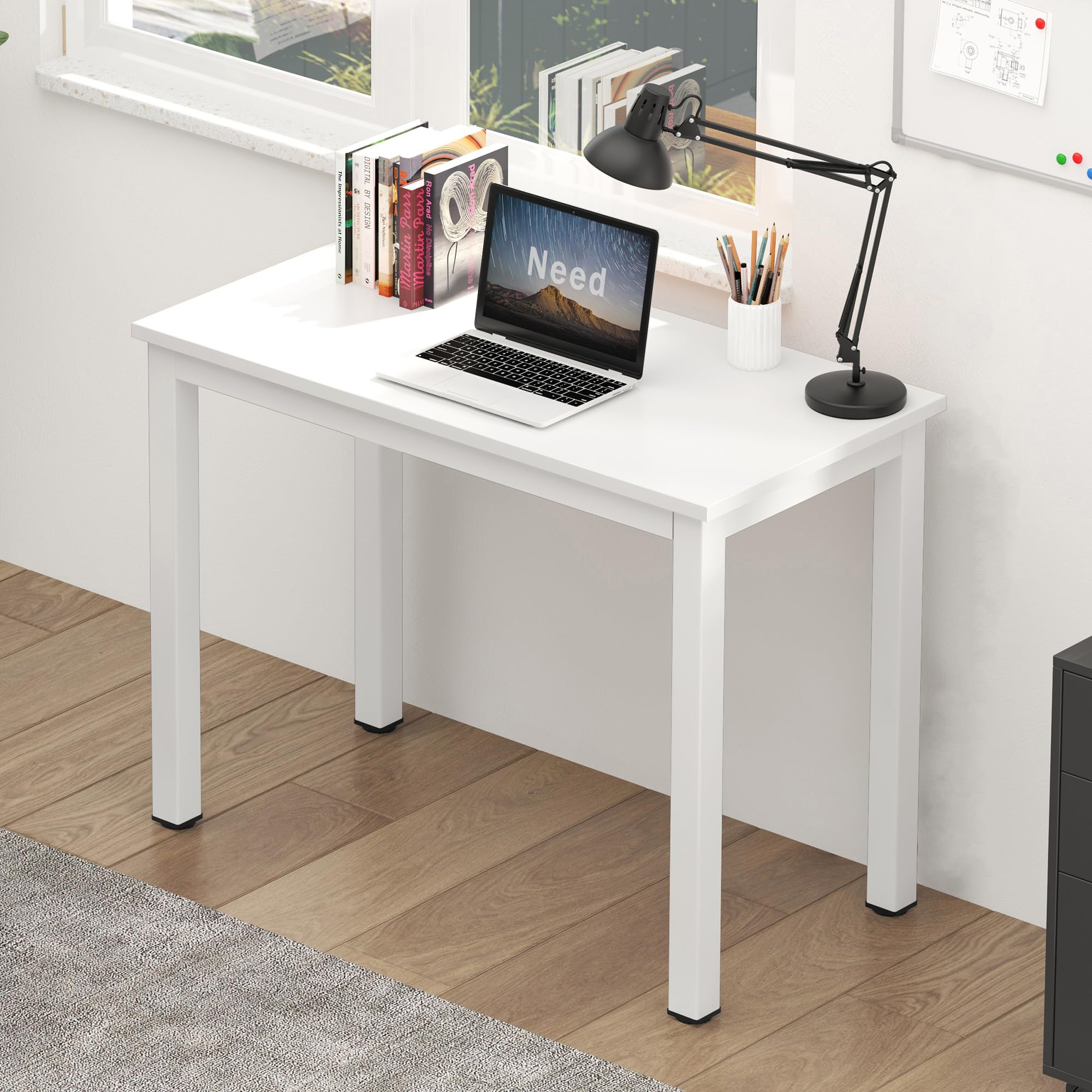 Need Small Table - 31.5 Inch Study Desk For Narrow Spaces,Sturdy And Heavy Duty Study Workstation For Laptop-Easy Assembly Homework Desks Ac3Dw8040