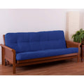Blazing Needles Renewal 6' Twill Futon Mattress, Queen, Royal Blue