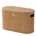 Coeusy Toilet Paper Storage Basket with Lid, Paper Rope Wicker Basket for Bathroom Organizers and Storage, Toilet Paper Holder f