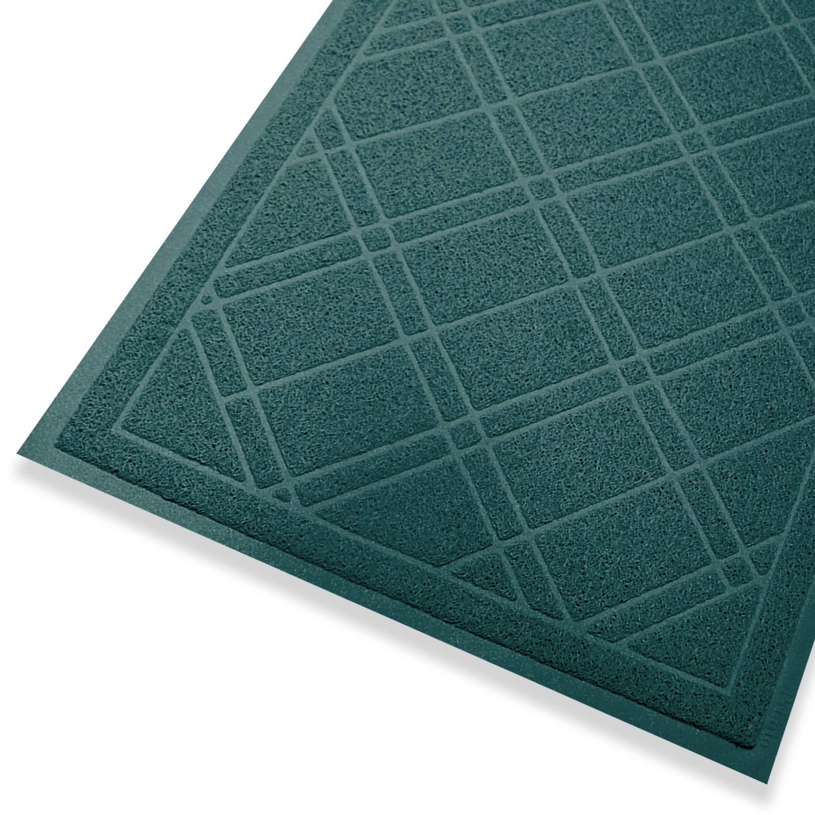 Sliptogrip Universal Door Mat, Plaid Design - Green, 42 X 35 - Anti Slip, Durable & Washable, Outdoor & Indoor Floor Welcome Mat