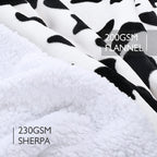 Catalonia Cow Print Oversized Hoodie Blanket Sweatshirt, Comfortable Sherpa Lounging Pullover For Adults Men Women Teenagers Wif