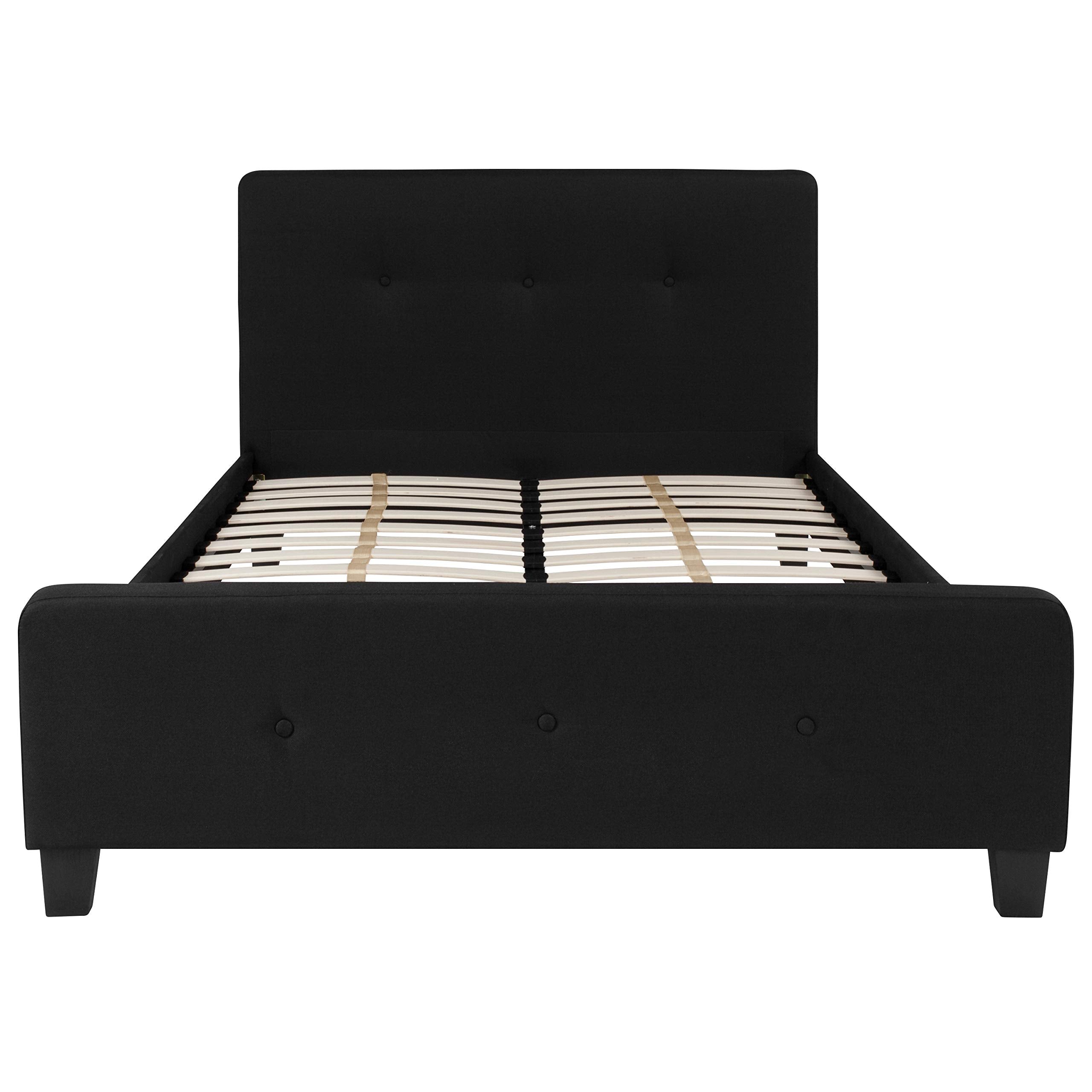 Flash Furniture Tribeca Full Size Tufted Upholstered Platform Bed In Black Fabric