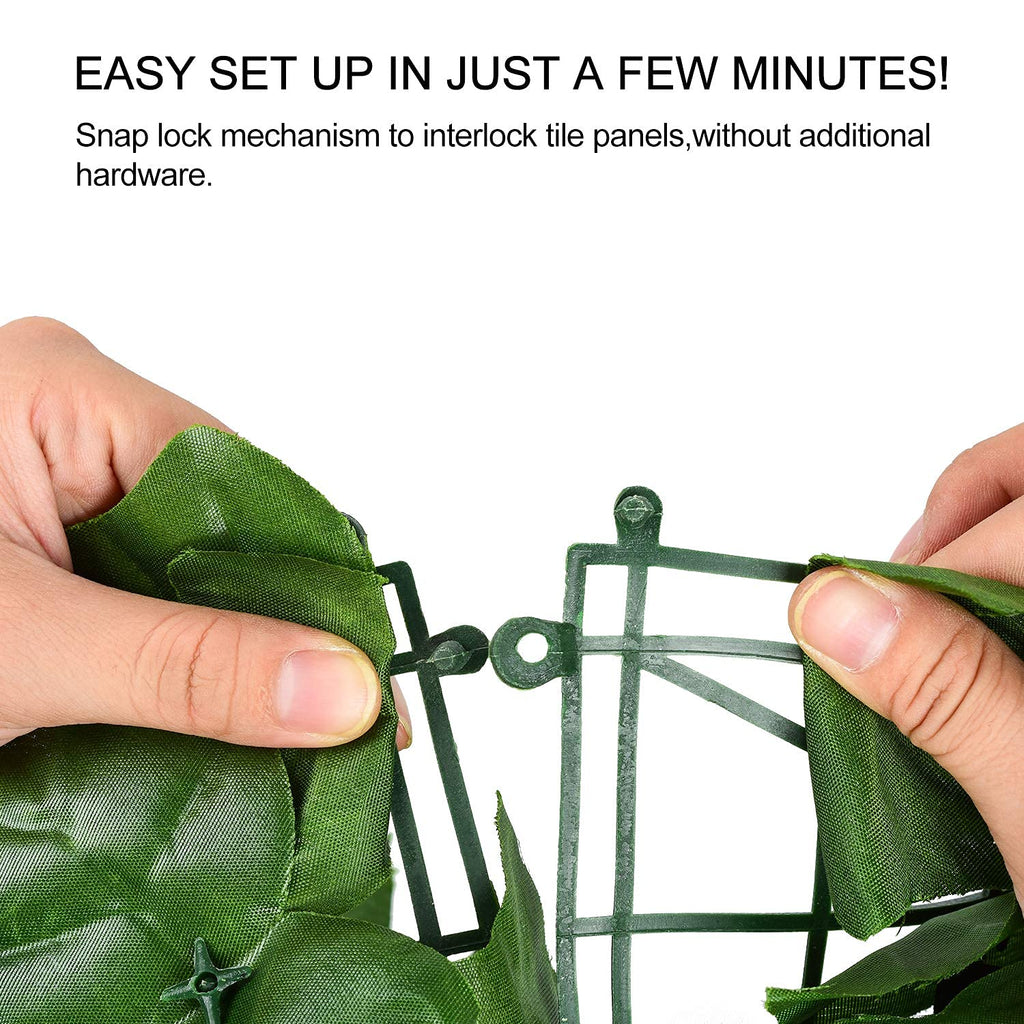 Dearhouse 98.4X39.4In Artificial Ivy Privacy Fence Wall Screen, Artificial Hedges Fence And Faux Ivy Vine Leaf Decoration For Ou
