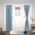 Koufall French Door Curtain,Linen Side Light Sidelight French Door Blinds For Door Window Covering Front Door Glass Window Treat
