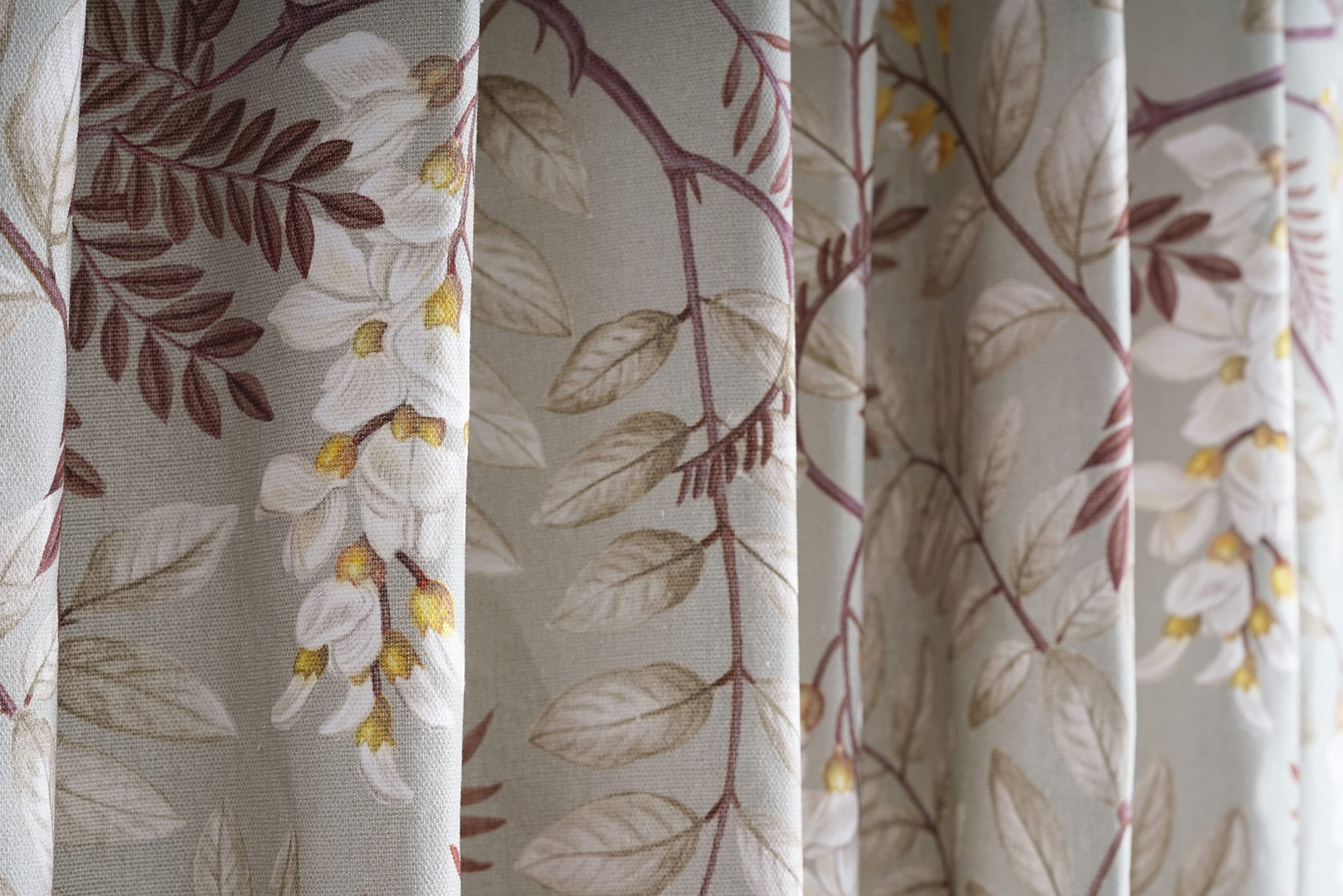 Maison D' Hermine 100% Cotton Curtain Feuillage Light Taupe One Panel Curtain For Living Rooms Bedrooms Offices Tailored With A