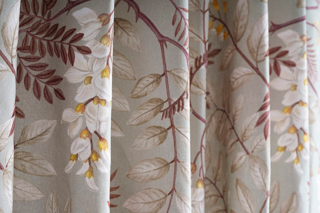 Maison D' Hermine 100% Cotton Curtain Feuillage Light Taupe One Panel Curtain For Living Rooms Bedrooms Offices Tailored With A