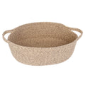 MEGASKET Brown Variegated Small Woven Basket, 13    x 9    x 5    Baskets for Gifts Empty, Cotton Rope Gift Basket, Cute Nursery