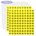 Starliboo 1 To 100 Number Stickers, 1 Inch Square Consecutive Number Stickers, Small Number Stickers Labels For Inventory, Stora