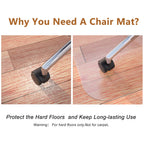Naturehydro Large Office Chair Mat For Hardwood Floor - 53' X 45' Plastic Rolling Chair Mat For Hard Wood Tile Floor Protection, Bpa And Phthalates Free (Rectangle)