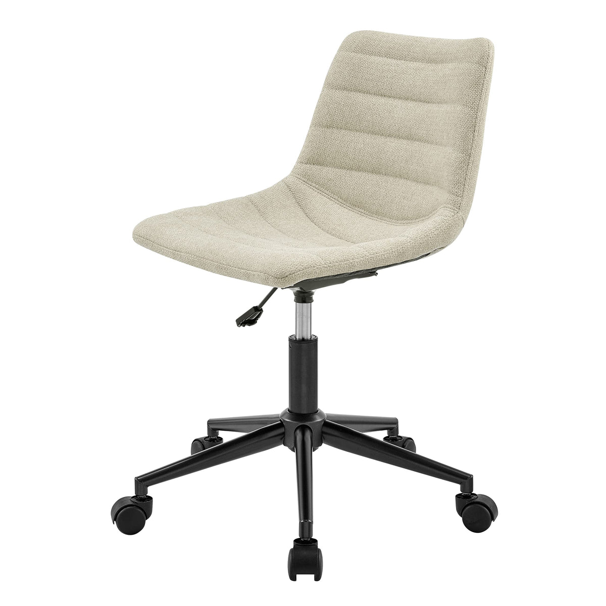 New Pacific Direct Claire Fabric Swivel, Strata Cream Home Office Chair, Beige