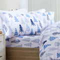 Market & Place 100% Cotton King Flannel Sheet Set | 4 Piece Deep Pocket Solid Cozy Winter Bed Sheets | Double Brushed For Extra