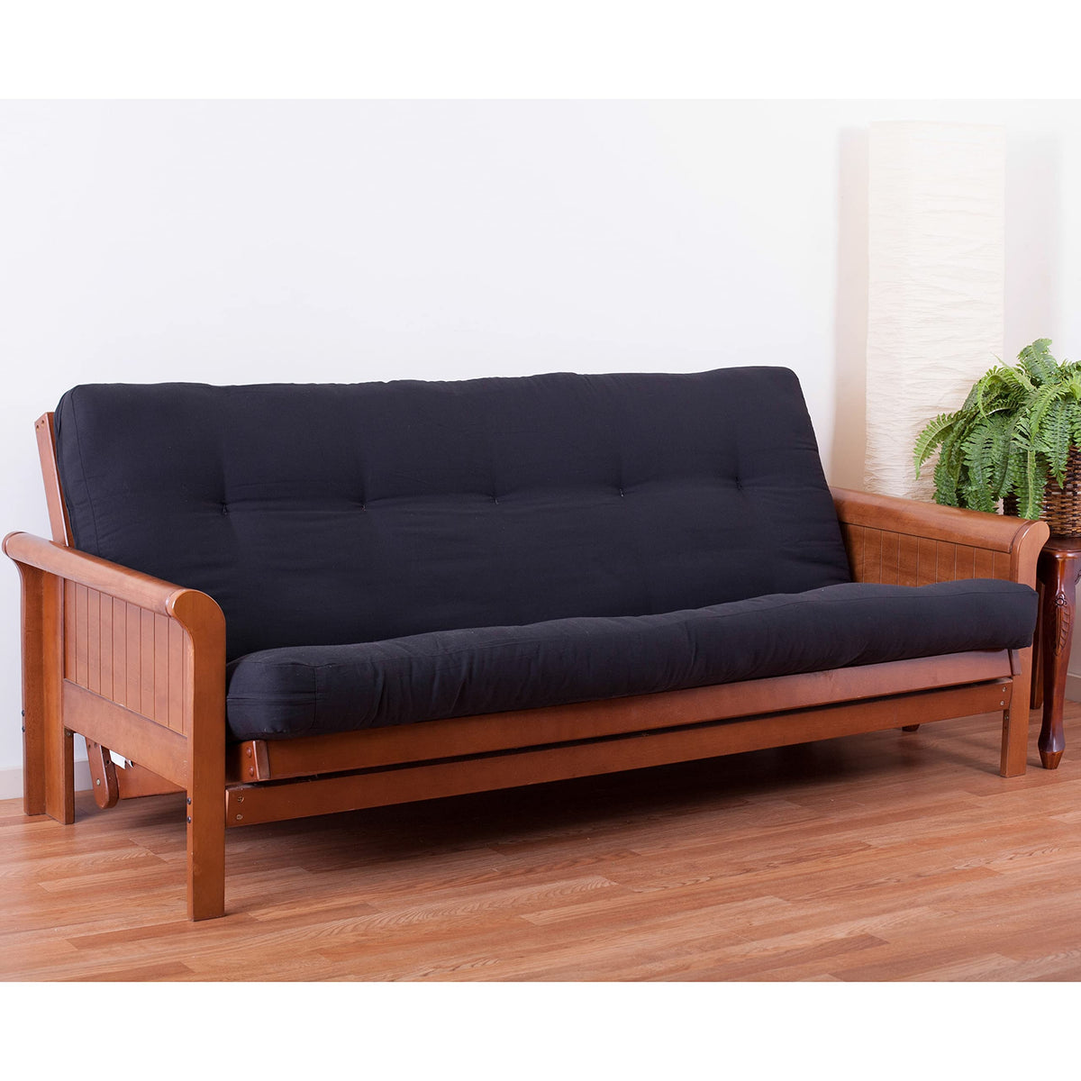 Blazing Needles Renewal 5&quot; Twill Futon Mattress, Full, Black