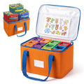 4 Pack Magnetic Tiles Storage Bags, Clear Organizer Storage Bags with Label