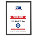 M&T Displays Snap Poster Frame 30x40 Inch Black 1.77 Aluminum Profile Front Loading Wall Mounting Photo Picture Document Certifi