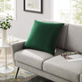 Modway Accentuate 24" Performance Velvet Accent Throw Pillow, 24" X 24", Green Cognac