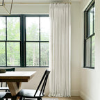 Twopages Double Layer Lined Pinch Pleated Curtain Ivory White Linen Blend Light Filtering Room Darkening Curtain For Kitchen, Wi