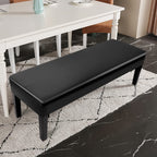 Searchi Pu Waterproof Dining Bench Cover, Stretch Washable Upholstered Bench Slipcover, Bench Seat Protector, Rectangle Bench Co