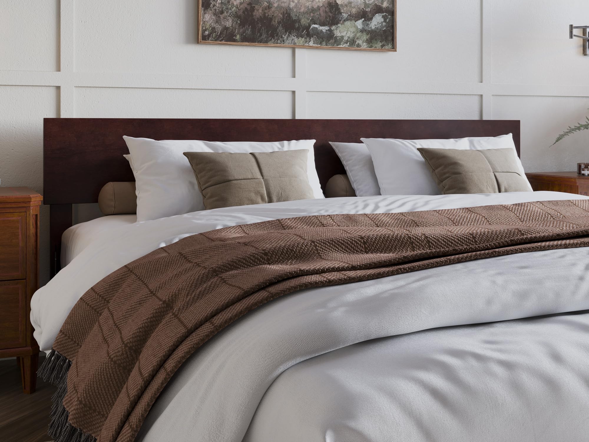 Afi Orlando King Size Headboard With Attachable Charger In Espresso