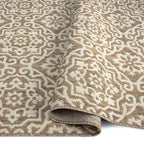 Nicole Miller New York Patio Country Danica Transitional Geometric Indoor/Outdoor Area Rug, Brown/Beige, 5'2'X7'2'