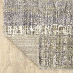 HomeRoots Polyester 8'x10' Grey and Ivory Abstract Lines Area Rug