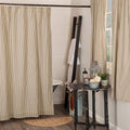 Vhc Brands Sawyer Mill Charcoal Decorative Farmhouse Ticking Stripe Shower Curtain With Buttonholes 72X72
