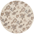 Nourison Aloha Indoor-Outdoor Beige 7?0?X Round Area Rug, Easy Cleaning, Non Shedding, Bed Room, Living Room, Dining Room, Backyard, Deck, Patio (8 Round)