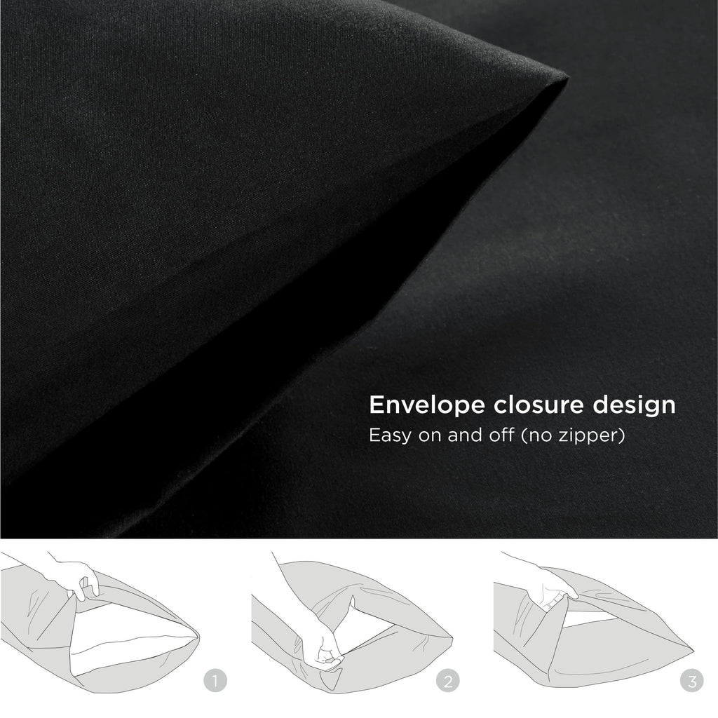 Bedsure Pillowcases Standard Size Set Of 2 - Taupe Standard Pillow Cases 2 Pack 20 X 26 Inches, Brushed Microfiber, Pillow Case Covers With Envelop Closure