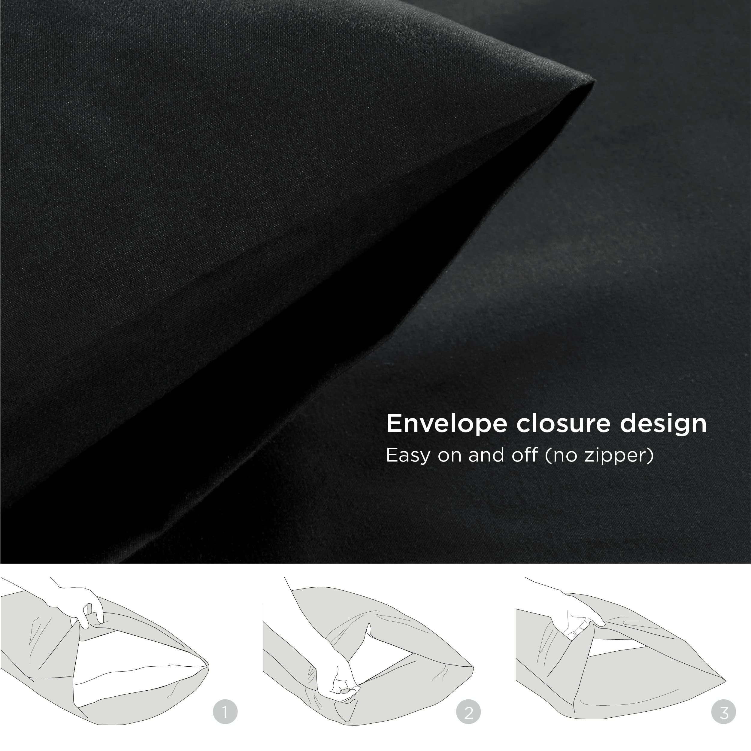Bedsure Pillowcases Standard Size Set Of 2 - Taupe Standard Pillow Cases 2 Pack 20 X 26 Inches, Brushed Microfiber, Pillow Case Covers With Envelop Closure