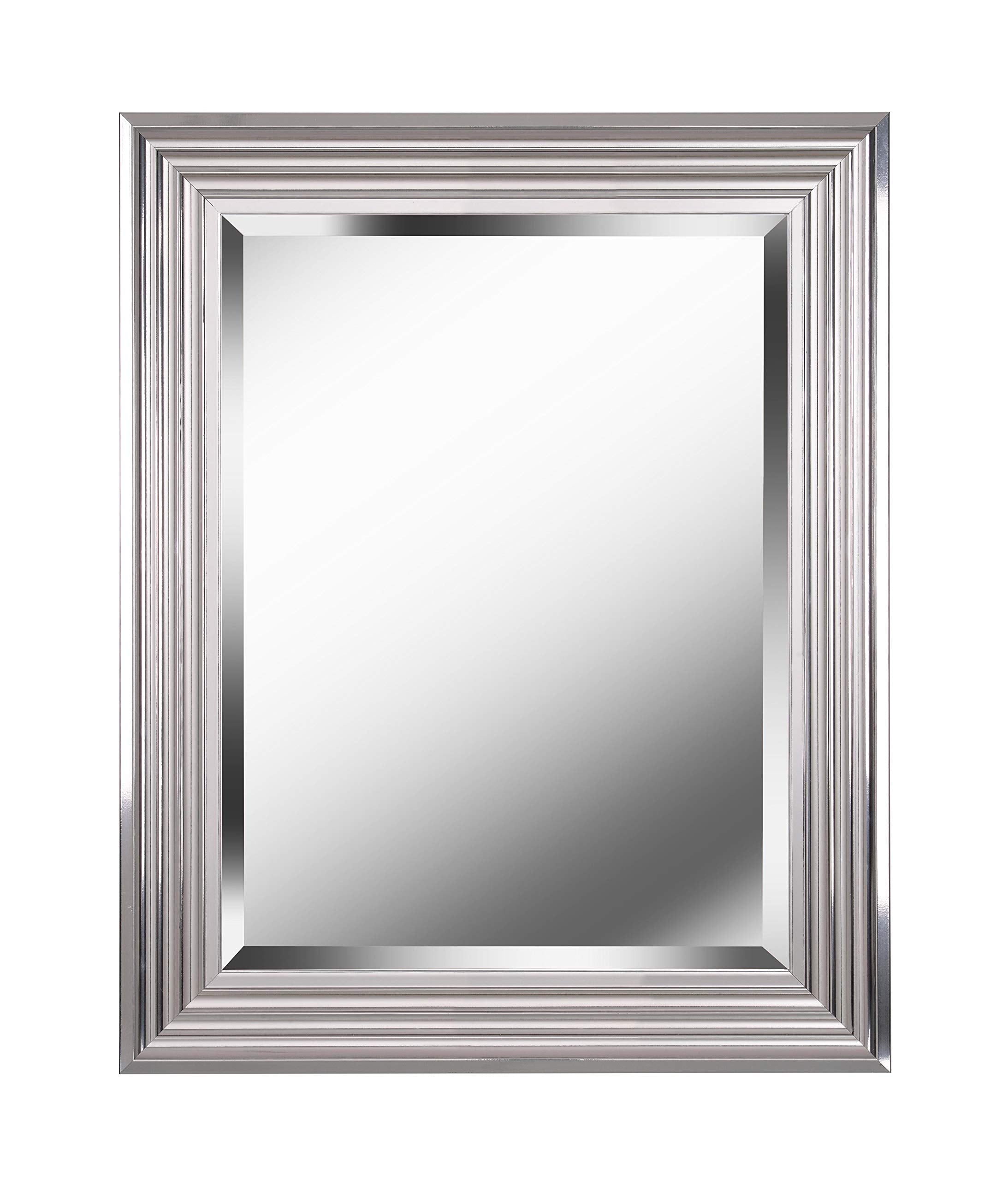 Kenroy Home 60320 Lyonesse Mirror with Chrome Finish, Coastal Style, 30 Height, 24 Width, 1 Depth