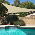 Tang 10'X10'X14' Sun Shade Sail Right Triangle Permeable Canopy Uv Block Shade Cloth Heavy Duty Fabric For Patio Outdoor Backyar