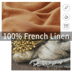 Atlinia Linen Pillow Cases Euro Sham - 26 X 26 Inch Bed Pillow Protector Cover Set Of 2 Bedding Cooling Neutral Pillowcase Shams