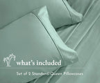 California Design Den 100% Cotton Pillowcases, Pillow Case Set Of 2, Fits Standard & Queen Pillows, Luxury 400 Thread Count Sateen Pillowcases, Match With Our 400 Thread Count Sheets (Sage Green)