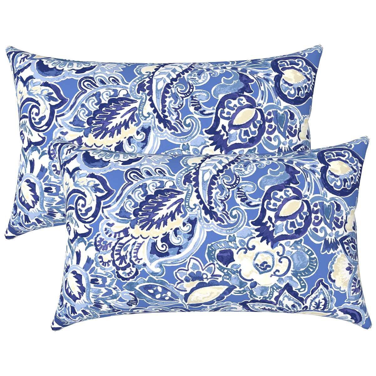 Lvtxiii Outdoor Lumbar Pillow Covers Only, Patio Decorative, Fluffy Fade-Resistant Cushion Cases For Home Balcony And Garden, 12