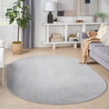 Nourison Essentials Indoor/Outdoor Silver Grey 6' X 9' Oval Area Rug, Easy Cleaning, Non Shedding, Bed Room, Living Room, Dining