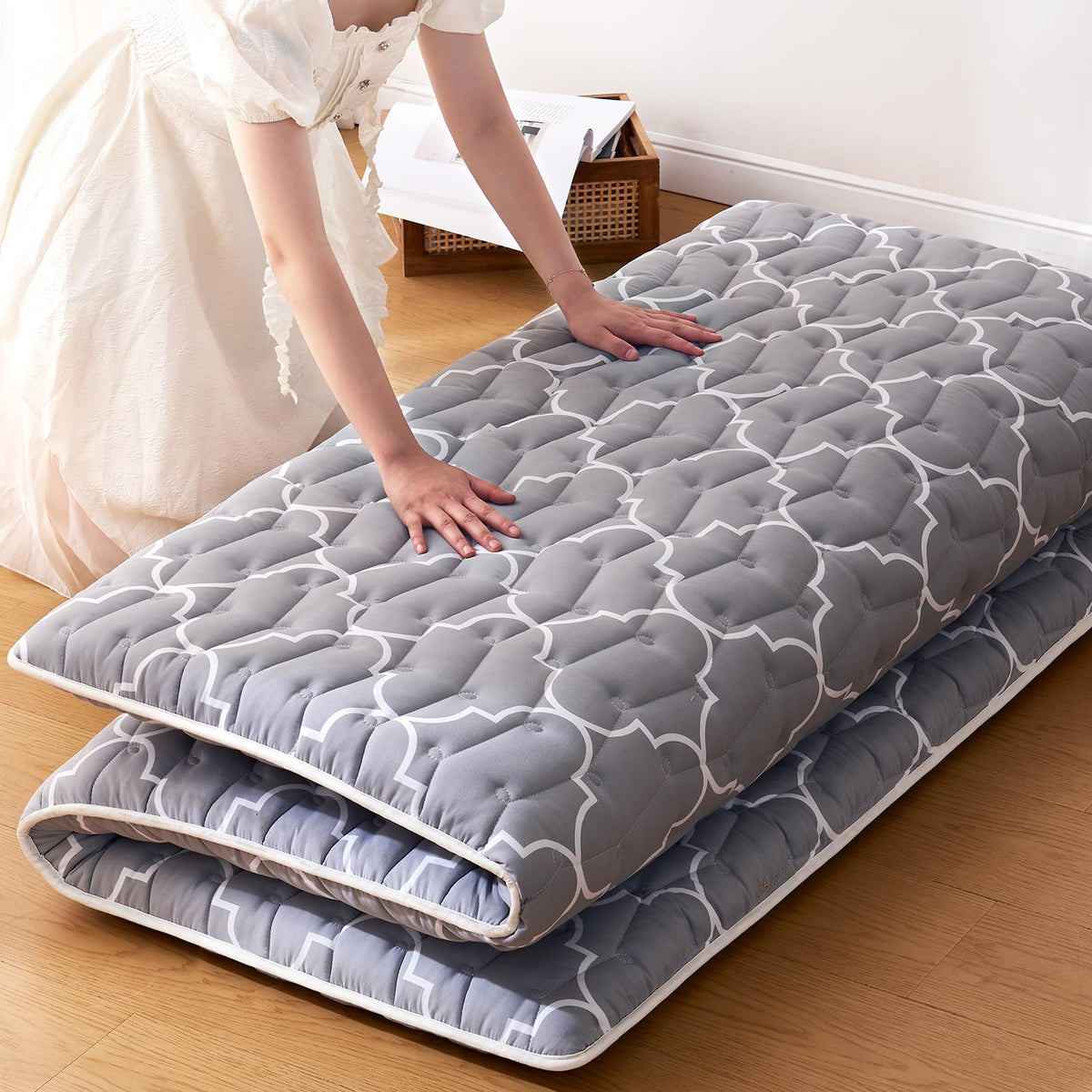 Jzbearapt Premium Foam Japanese Floor Mattress Futon Mattress,100% High Density Comfortable Foam, Thicken Tatami Mat Sleeping Pa