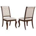 Coaster Home Furnishings Brockway Upholstered Dining Chair Antique Java (Set of 2)