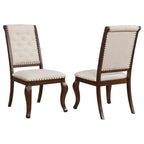 Coaster Home Furnishings Brockway Upholstered Dining Chair Antique Java (Set of 2)