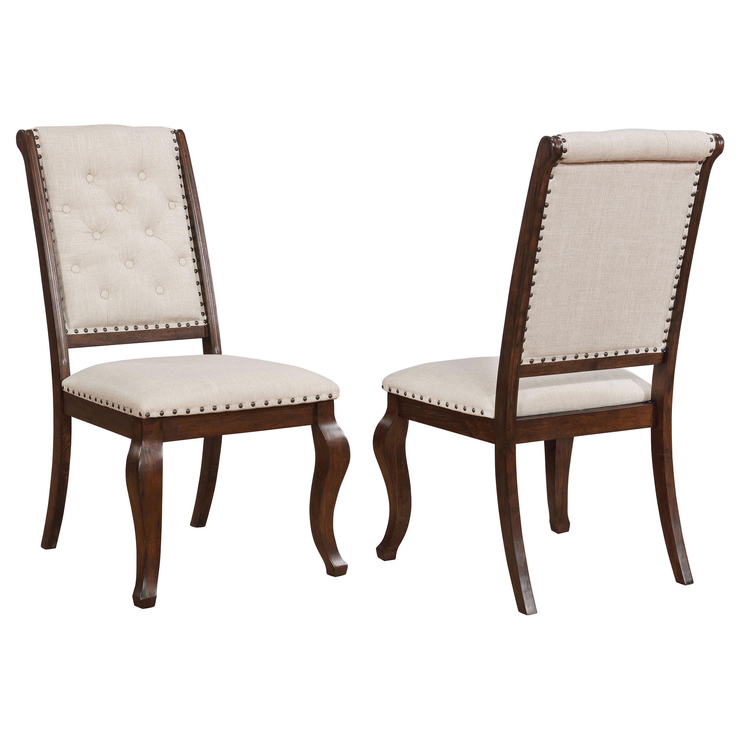 Coaster Home Furnishings Brockway Upholstered Dining Chair Antique Java (Set of 2)