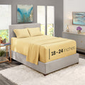 Nestl Extra Deep Pocket Sheets - Fits Mattress 18-24 Inches Deep, Extra Deep Pocket King Size Sheets Sets, 4 Piece King Size Sheets, King Sheets Deep Pocket, Vanilla Yellow Sheets