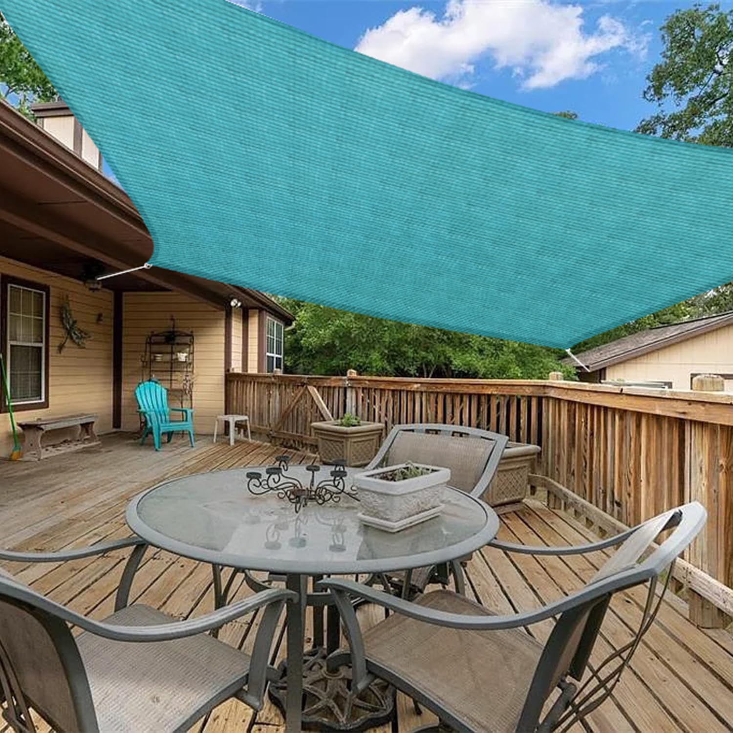 Infrange 2' X 13' Rectangle Sun Shade Sails Canopy Uv Block For Patio Deck Pergola Yard Lawn Outdoor Activities (Turquoise)