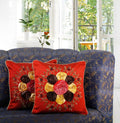 Dekor World Floral Lace Embroidered Cushion Cover