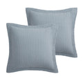 Levtex Home - Mills Waffle - Euro Sham (Set Of Two) - Slate Blue - Sham Size (26 X 26In.), No Insert