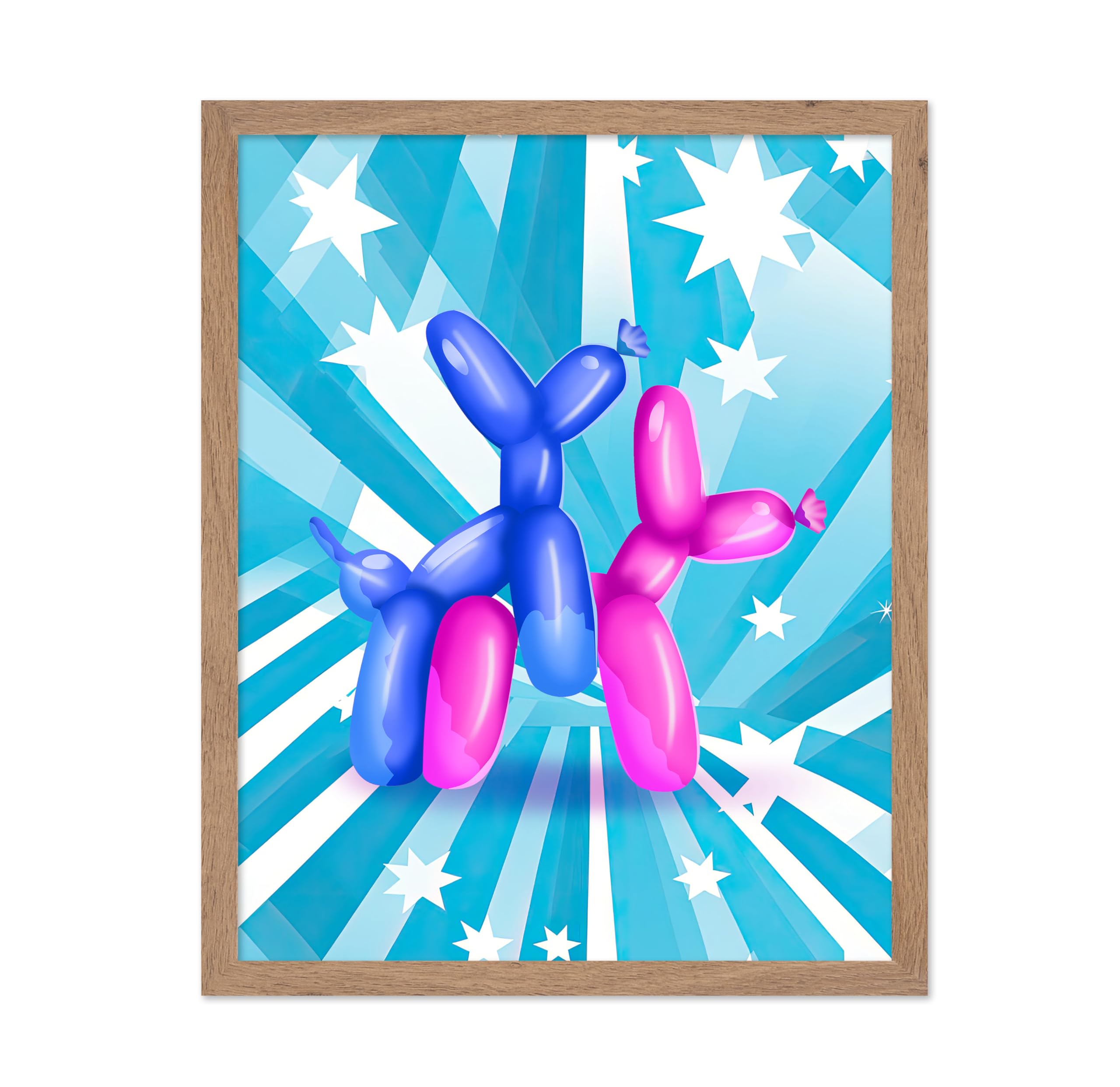 Poster Master Balloon Dog Poster - Naughty Balloon Dog Print - Trendy Art - Pop Art - Modern Art - Gift for Men & Women - Funny 