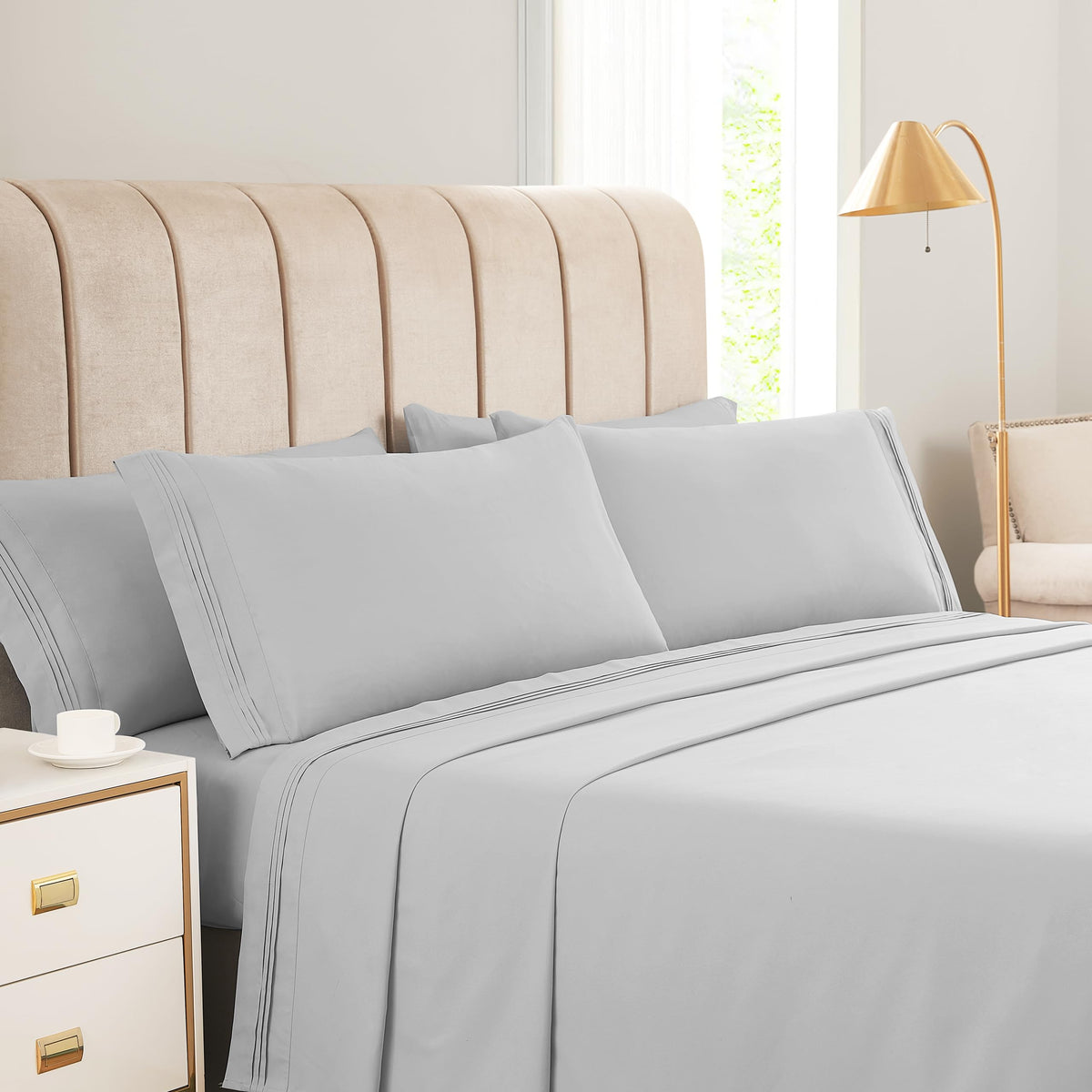 Kkn King Sheets Set-6 Piece Bedding Sheets & Pillowcases-Luxury Hotel Bed Set For Women & Men - Deep Pockets-Soft&Cooling Sheet