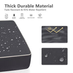 Porch Shield Outdoor Patio Cushion Covers Set 4 Waterproof Fade Resistant Chair Seat Cushion Slipcovers 22 X 20 X 4 Inch, Dark G
