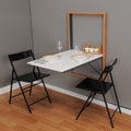 Invisible Bed Wall Mounted Foldable Desk For Dining, Computer, Study Table, Desk (Material: Mdf, Color: Dessert Walnut & Glossy 