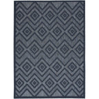 Nourison Versatile Indoor/Outdoor Navy Blue 4' X 6' Area Rug, Easy Cleaning, Non Shedding, Bed Room, Living Room, Dining Room, Deck, Backyard, Patio, High Traffic Area (4X6)